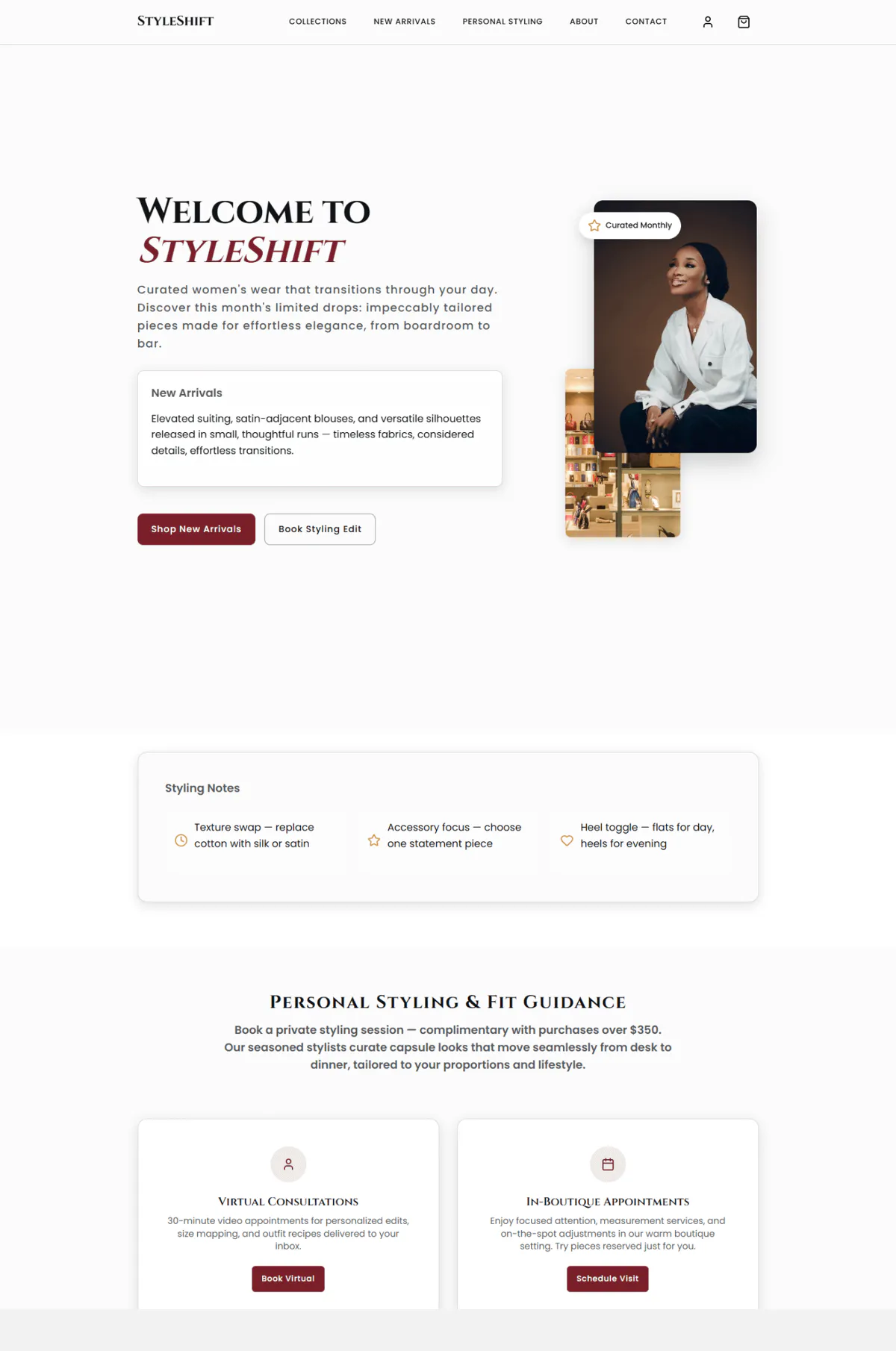 Styleshift website thumbnail